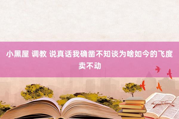 小黑屋 调教 说真话我确凿不知谈为啥如今的飞度卖不动