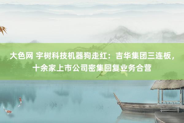 大色网 宇树科技机器狗走红：吉华集团三连板，十余家上市公司密集回复业务合营