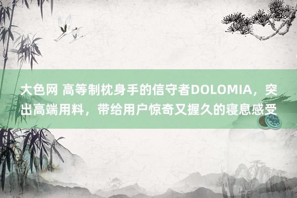 大色网 高等制枕身手的信守者DOLOMIA，突出高端用料，带给用户惊奇又握久的寝息感受