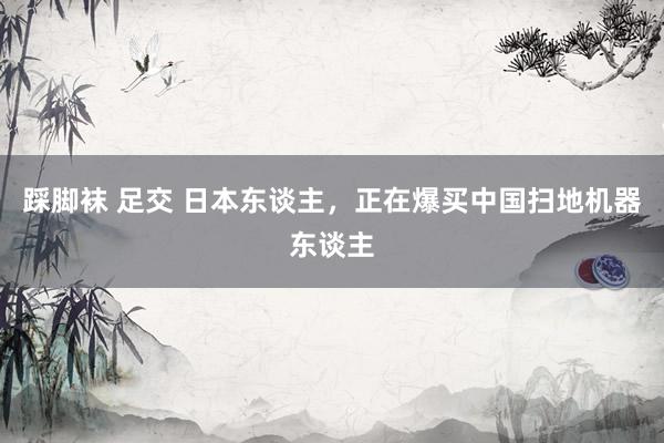 踩脚袜 足交 日本东谈主，正在爆买中国扫地机器东谈主