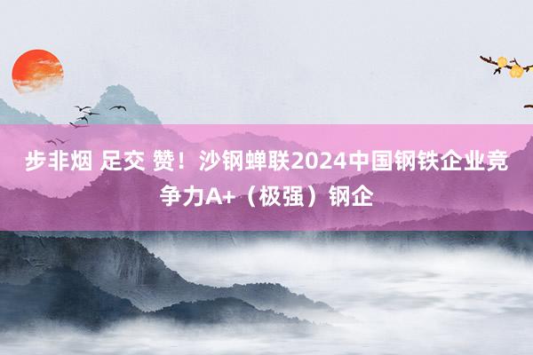 步非烟 足交 赞！沙钢蝉联2024中国钢铁企业竞争力A+（极强）钢企