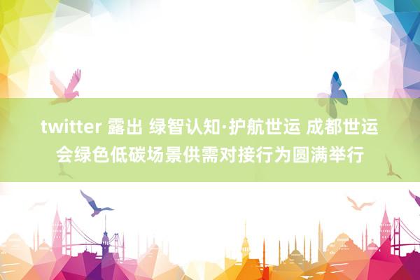 twitter 露出 绿智认知·护航世运 成都世运会绿色低碳场景供需对接行为圆满举行