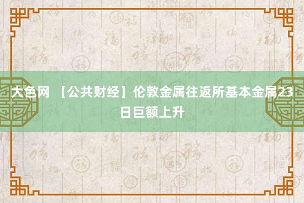 大色网 【公共财经】伦敦金属往返所基本金属23日巨额上升